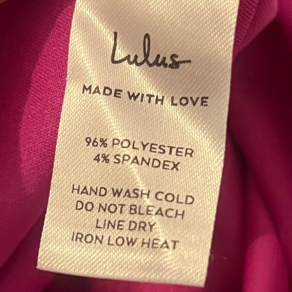 LULUS Women's Pink Strapless Split Neck Popover Jumpsuit Size L - Picture 4 of 5